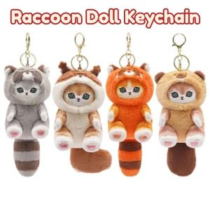 13cm Mofusand Cat Cross Dressing Animal Series Shark Cat Plush Doll Keychain Backpack Pendant Doll