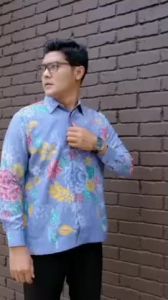 Baju Batik Pria Lengan Panjang Lapis Furing Premium Kantor Kemeja Batik Tulis Pria Dewasa