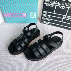 Zaxy 2024 New Rubber Rain Boots Waterproof Roman Style Thick Bottom Comfortable Slip-On Fashionable Open-Toe Clog Shoes