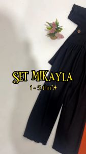 AQILA - Setelan Anak Perempuan Mikayla Ruffle Knit Tee Rib I Baju Atasan Oneset Anak Perempuan Bahan Rib Knit