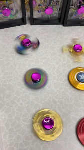 Fidget Spinner Metal Premium Ring Stainless Ninja Mainan Jari Anti Stress Gyro Spinner Besi Anak