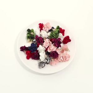 20mm Fabric Flower Tassel Pendants For Jewelry Making DIY Bracelet Earring Tassel Keychain Earring Making Accessories Jewelr