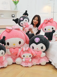 ตุ๊กตาคุโรมิ มายเมโลดี้ สุดโรแมนติก ของขวัญวันวาเลนไทน์สำหรับเด็กผู้หญิง ตุ๊กตาปลอบใจสำหรับเด็ก