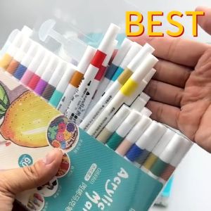 ปากกาเมจิก ปากกาอะคริลิค 12/24/36สี มือเด็กไม่สกปรก แห้งเร็ว กันน้ำ อุดมไปด้วยสีสัน สามารถทาสีบนวัสดุต่างๆ สีเทียนปลอดสารพิษ Marker pen