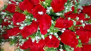 18 Artificial Plastic Assorted Flower Rose Valentines Day Party Wedding Rose Home Decor Rose Holiday Gifts