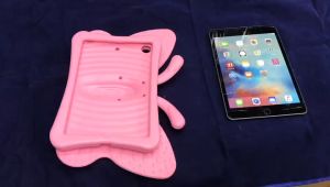 Case Tab Easytech E13 7 Inch EVA Case Casing Standing Anak Cover Kesing Karakter Kupu Pelindung Tablet Anti Air Tahan Banting Pink Biru Lucu