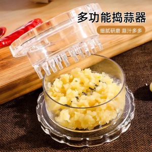 Creative Kitchen Garlic Press Cutter Tool Plastic Pressing Smashing Garlic Paste Maker Device Easy to Clean Home Cooking Tools