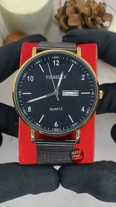 Jam Tangan Pria Kasual Formal Asli Tahan Air Original Premium Quartz Analog Dial Tipis Minimalis Stainless Steel Anti Karat Kalender Date Kaca Tebal Luminous Bercahaya Aksesoris Arloji Mens Watches New Model Fashion Import Cowok Bergaya Kekinian -JXR-06