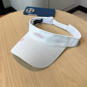 Sweet Heart Letter Embroidery Empty Top Hat Womens Spring Summer Travel Sunshade Face Slimming Korean Versatile No Top Duckbill Cap