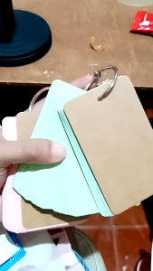 50 Sheets Kraft Paper Binder Ring Loose-leaf Blank Card Memo Pad Portable Notebook DIY Stationery