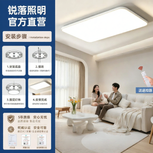RUILUO | Full Spectrum Eye Protection Ceiling Light Modern Thin