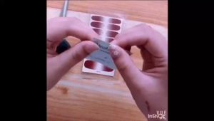 14pcs Stiker Kuku Palsu Sticker Kuku Palsu Wanita Tahan Air Nail Art Stiker Manicure