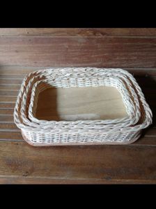 keranjang rotan kotak pingul 1 set isi 3 pcs kotak hantaran oamaran seserahan