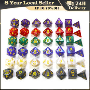 7Pcs/Set Pattern Polyhedral High Quality Dice Set DnD RPG Fantasy Potion Flask | Dungeons and Dragons Team Table Games Dice Set
