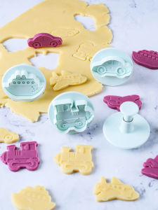 Cartoon Car Biscuit Press Mold Japanese Style Kitchen Baking Tools Childrens DIY Baking Utensils Small Animal Steamed Bun Mold