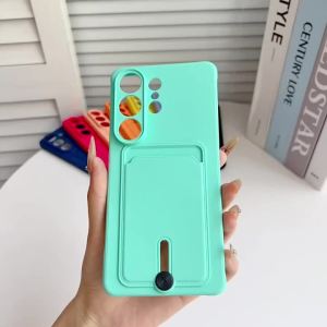 Liquid Silicone Case For Samsung Galaxy S26 Ultra S25 S24 S23 S22 S21 Plus FE Card Holder For Samsung A56 A55 A54 A57 A37 Cover