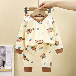 Pure Cotton Long Sleeve Baby Underwear Set Spring Autumn Baby Sleepwear Childrens Autumn Clothes And Pants Comfortable Soft Material