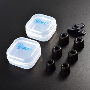QKZ KZ In Ear Earphones 3Pairs Black/Grey Ear Pads Sports Music DJ HiFi Earplug Wired Headphones Memory Foam Headset