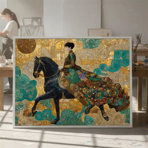 Jigsaw Puzzle 500/1000/1200/2000PCS Gustav Klimt Reclining Woman Blue Floral Dress Art Wall Decor Gift Frameless
