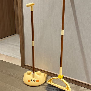 Cute Broom Set Durable Hair-Free Dustpan Combination for Home Floor Cleaning Lightweight Portable Sweeping Tools Household Essential
