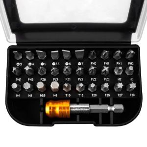 31 In 1 Magnetic Screwdriver Bits Suit 25mm Bits Adapter Screwdriver Set for Electrician Hand Tool Sets