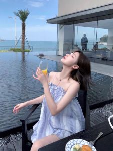 Hainan Sanya Vacation Spaghetti Straps Vest Yunnan Dali Travel Wear Tops Thailand Seaside Beach Photograph Clothes