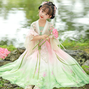 Váy Hanfu Mùa Hè Cho Bé Gái Váy Cổ Trang Phục Truyền Thống Trang Phục Trẻ Em Váy Cổ Tiên Phong Váy Hanfu Cho Bé Gái