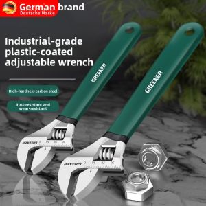 MONLEYTA | High Strength Industrial Grade Adjustable Wrench Bathroom Open End Tool Large Caliber 12 Inch Multifunctional Tool Carbon Steel