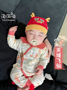 Baby Romper Spring Autumn Style Newborn Clothes Chinese Style Cotton 100% Butterfly Design Full Moon Celebration Baby Outfit