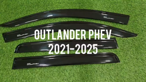 กันสาด คิ้วกันสาด สีดำทึบ Outlander 2021 2022 2023  2024 2025 งานหนา มีเทปกาว3M A