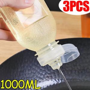 【Swan Home】3Pcs Squeeze Oil Bottle Reusable Spray Bottle Dispenser Leak-proof Watering Can Condiment Fuel Saving Bottle Cooking Baking Kitchen Supplies