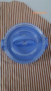 BONBOX Kotak Makan Lunch Box Microwaveable Pegangan Portabel Termasuk Sendok Garpu Bahan PP Food Grade BTW10 Blue