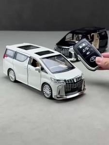 MAKEDA | 1:24 Alpha S680 Miniature Model Toy Diecast Alloy Car Sound Light Pull Back Automatic Door Front Wheel Steering Kid Collectibles