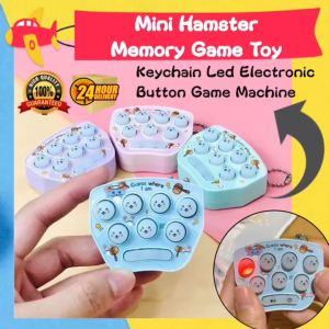 Mini Hamster Memory Game Toy Keychain Led Electronic Hamster Button Game Machine