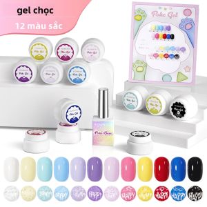 Bộ Sơn Gel Móng Tay Vendeeni 12 Màu Loại Gel UV Dễ Tẩy Tạo Hiệu Ứng Sóng Họa Tiết Ren Vẽ Tranh Sơn Gel Thân Thiện Với Môi Trường Dành Cho Nail Art
