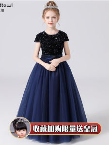 Princess Dress for Girls High-End Luxury Cotton Material Perfect for Piano Performances and Showcases Suitable for Kids Aged 9 Months to 18 Years