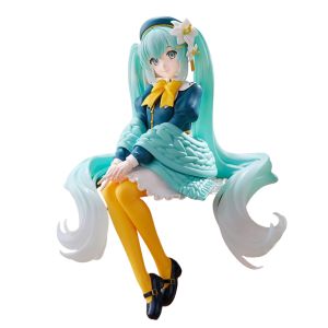 Bandai | Hatsune Miku Anime Figurine Flower Fairy Kawaii Tabletop Decorations Action Figures Noodle Stopper Doll Model Children Toy Gift