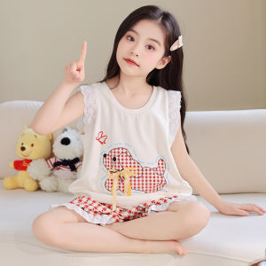 MiiOW | Cute Cartoon Princess Style Cotton Sleeveless Vest Sleepwear Set