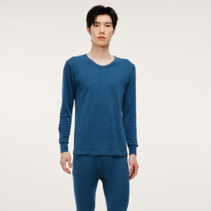 HLA | Mens and Womens Pure Cotton Thermal Underwear Set Breathable Skin-friendly Long Sleeve Round Neck Antibacterial Autumn Clothes