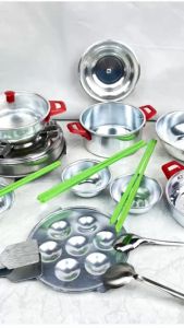 Bộ Đồ Chơi Nấu Ăn Như Thật Bằng Nhôm - Loại Lớn