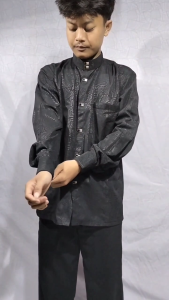 Koko Sultan motif emboss Kemko Jasko haibah atasan pria lengan manset terbaru 2024