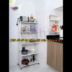 Kệ để đồ đa năng 4/5 lớp kệ trưng bày nhiều tầng giá sách kệ để đồ phòng tắm/bếp/phòng khách kệ hoa ban công kệ sắt