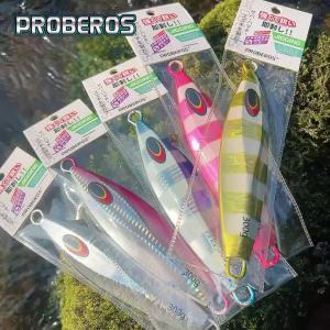 Mồi Câu Giả Bằng Kim Loại Proberos 1PC Có Mắt 3D Mồi Cứng Sơn Laser Kiểu Wobblers Dùng Cho Câu Biển Sông Hồ.