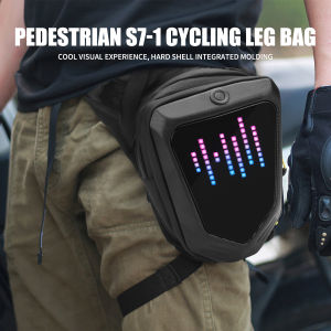 Smart LED Screen Motorcycle Bicycle Leg Bag Waterproof Ride Cycling Drop Leg Side Bag For Men Women DIY Pattern APP Control
