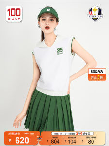RyderCup Golf Womens Short Sleeve T-Shirt Lightweight Sporty Summer Vintage College Style Vest Golf Clothing Female