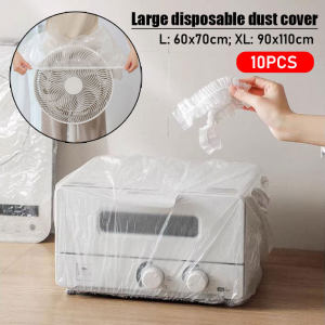 10Pcs Plastic Dust Cover / Disposable Furniture Dustproof Films / Waterproof Dust-proof Cover for Household Small Appliance Air Fryer Electric Cooker Oven Fan Protection / 90x110cm