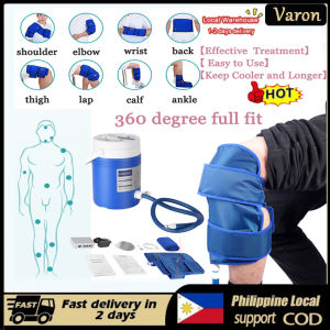 ❤Local delivery+COD❤ Cold Therapy Machine System with Large Knee Pad Adjustable Ergonomic Wrap Pad and Cooler Pump Quiet Lightweight and Effective Cryotherapy Freeze Kit Pump