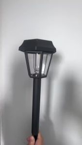 Solar Lights Outdoor Pathway Solar Hexagonal Landscape Light Floor Lamp Solar Stake Lights for Yard Landscape Walkway Path Lawn