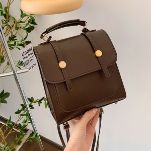 Túi Đeo Vai Đôi Phong Cách Anh Quốc Cổ Điển Cho Nữ Túi Du Lịch Cầm Tay Mới 2025 Túi Học Sinh Đa Năng Túi Đựng Sách Túi Đeo Vai Thường Ngày