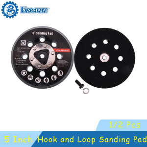 1/2 Pcs 5 Inch 8 Hole Hook and Loop Sanding Pad Electric Grinding Polishing for Polishing and Sanding Metal Car Body Sander